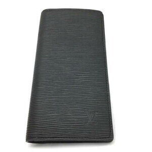 Louis Vuitton Portefeuille Wallet Brazza Bifold Long Epi Leather Noir Black